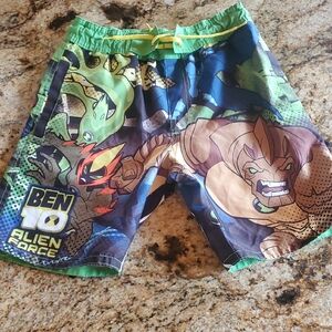 Cartoon Network Ben 10 Green and Blue Boys' Swim Shorts